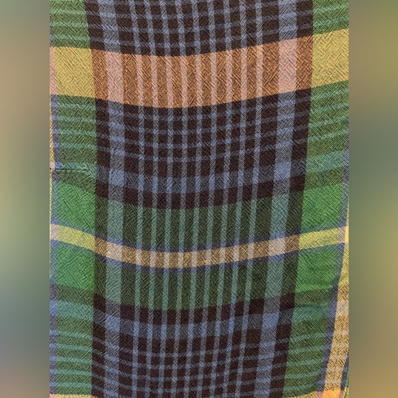 Old Navy Blue Green Colorful Plaid Button Down Dress - Picture 4 of 6